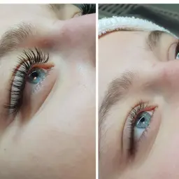 Efekt wow! Piękne, długie rzęsy wispy po liftingu. Przed i po zabiegu.